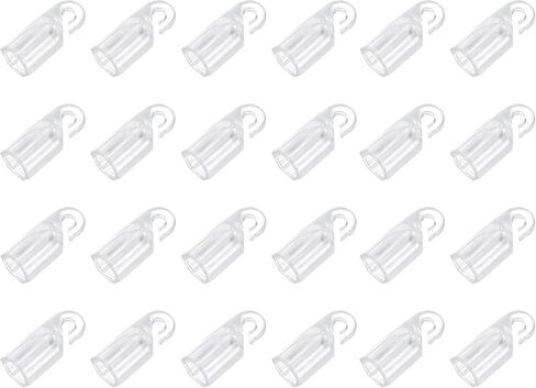 خطاف العصا الأعمى uxcell ، 12pcs 1 "× 0.3" - الستائر العمودية العمودية البلاستيكية ، إصلاح خطاف التغذية الدوارة للأجزاء المكسورة العمياء (شفافة) in Saudi Arabia