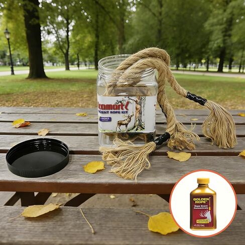 Deer Scrape Rope 30 Inch HempScent Scrape Kit with 10ft Pre-Attached Ropes Cotton Highly Absorbent Scent Rope for Deer Hunting Accessories Includes 4 oz Scent 3PCS in Kuwait