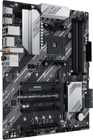 اللوحة الأم ASUS Prime B550-PLUS AC-HES AMD AM4 (الجيل الثالث Ryzen) ATX (Dual M.2، PCIe4.0، WIFI5، 1Gb Ethernet، SATA 6 Gbps، USB 3.2 Gen 2 Type-C، Type-C وCEC Tier II جاهز) (متجدد) in Saudi Arabia