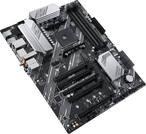 اللوحة الأم ASUS Prime B550-PLUS AC-HES AMD AM4 (الجيل الثالث Ryzen) ATX (Dual M.2، PCIe4.0، WIFI5، 1Gb Ethernet، SATA 6 Gbps، USB 3.2 Gen 2 Type-C، Type-C وCEC Tier II جاهز) (متجدد) in Saudi Arabia