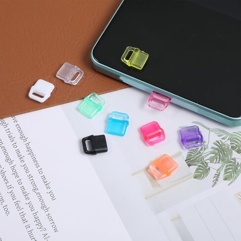 20 قطعة من قابس الغبار USB C الملون، غطاء غطاء مضاد للغبار لمنفذ الشحن مع فتحة تعليق وغطاء بلاستيكي متوافق مع الهواتف الذكية والأجهزة اللوحية وأجهزة النوع C in Kuwait