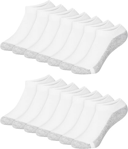 Hanes boys Ankle Socks, 14 Pairs, Stretch-cotton Socks for Boys, Moisture-wicking, Cushioned in Saudi Arabia