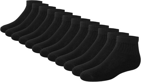 Hanes boys Ankle Socks, 14 Pairs, Stretch-cotton Socks for Boys, Moisture-wicking, Cushioned in Saudi Arabia