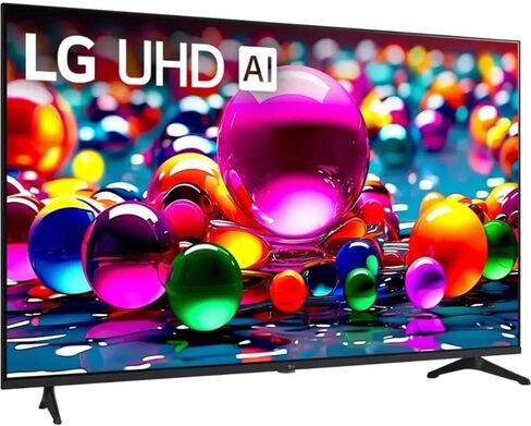 تلفزيون LG 43 بوصة فئة UA77 Series LED AI 4K Smart webOS (موديل 2025) + كابل HDMI + ضمان CPS لمدة 12 شهرًا + حزمة البث - HDR10، ThinQ AI، Wi-Fi 6، التحكم الصوتي، تصميم نحيف in Saudi Arabia