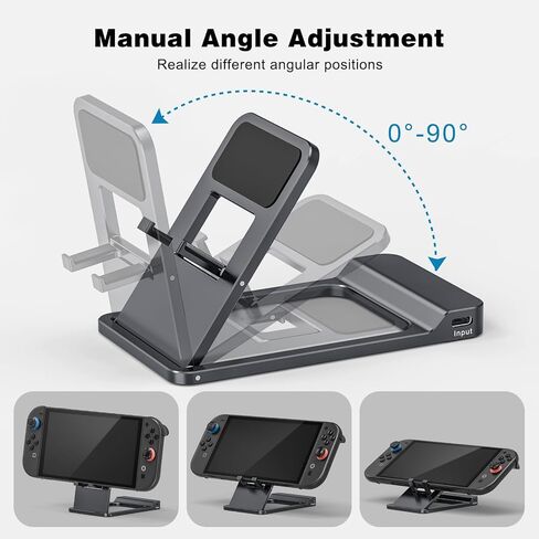 محطة إرساء تلفزيون Tendak Switch لجهاز Nintendo Switch، محطة إرساء تلفزيون محمولة تدعم وضع التلفزيون 4K / 60HZ، قاعدة تبديل قابلة للطي لنينتندو سويتش / Steam Deck / ROG Ally / الهاتف، لا تدعم Switch 2 in Kuwait