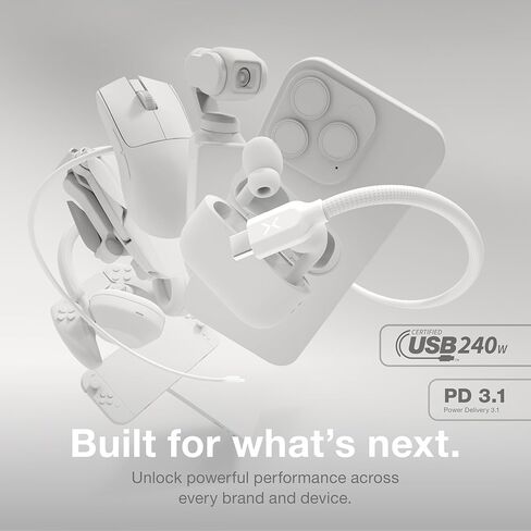NOCO XGrid XC2: 240W USB-C to USB-C Cable – Type C Fast Charging Cord, USB-IF Certified, Smart E-Marker Chip, 480Mbps Data, UltraFlex Braided Nylon + Silicone Jacket, 6-Foot Durable Design in Saudi Arabia