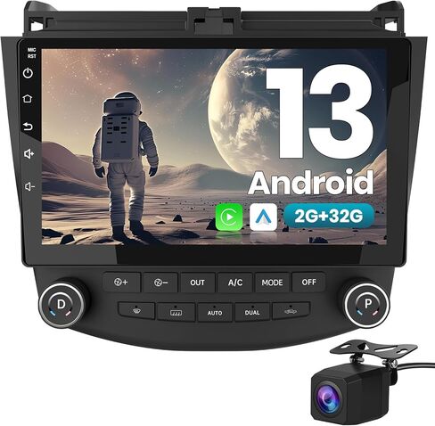 راديو سيار ستيريو للسيارة لـ Honda Accord 2003-2007 ، 2GB+64GB Android 13 مع كاميرا احتياطية ، Carplay & Android Auto ، Bluetooth ، WiFi ، GPS Navigation in Kuwait