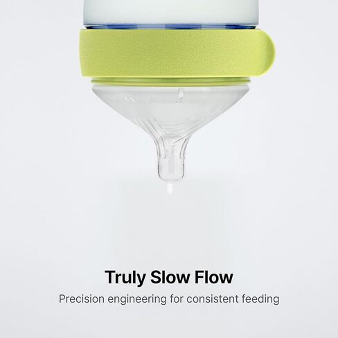 Comotomo Silicone Baby Bottle 2 (5oz) – Baby Bottle Refined – Soft, Wide-Neck Bottle with True Slow-Flow Nipple for Newborn Feeding, Green in Saudi Arabia