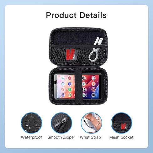 حقيبة حمل لمشغل MP3 Oilsky M502 - حقيبة حمل واقية ذات هيكل صلب، حقيبة تخزين محمولة للسفر مع حبل وحلقة تسلق | مضاد للخدوش والصدمات in Kuwait