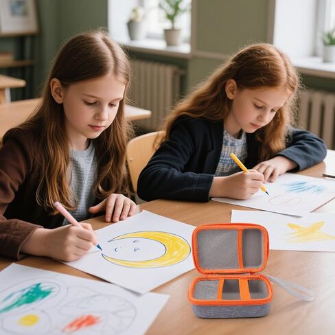 حافظة صلبة متوافقة مع Yoto Mini، صندوق تخزين للسفر، حقيبة حمل محمولة، ملحقات غطاء لـ Yoto Mini Kids، مشغل الموسيقى الصوتية للأطفال، مكبرات الصوت، بطاقات الكتب الصوتية، الراديو (برتقالي رمادي) in Kuwait