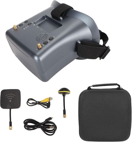 Generic FPV Video Goggles، سطوع عالي مدمج، بطارية 2000 مللي أمبير، نظارات فيديو بدقة 800 × 480 للتصوير الجوي، Generic1g0pyx34iu in Saudi Arabia