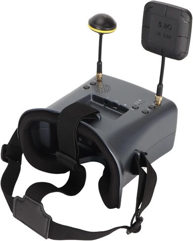 Generic FPV Video Goggles، سطوع عالي مدمج، بطارية 2000 مللي أمبير، نظارات فيديو بدقة 800 × 480 للتصوير الجوي، Generic1g0pyx34iu in Saudi Arabia