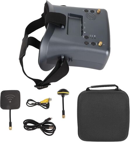 Generic FPV Video Goggles، سطوع عالي مدمج، بطارية 2000 مللي أمبير، نظارات فيديو بدقة 800 × 480 للتصوير الجوي، Generic1g0pyx34iu in Saudi Arabia