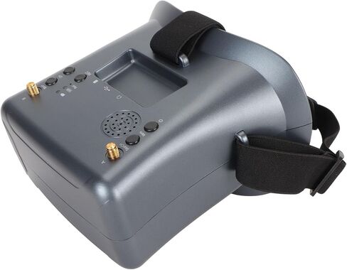 شاشة LCD مقاس 4.3 بوصة، هوائي مزدوج، دقة 800 × 480، نظارات فيديو FPV بعدسة شفافة بنسبة 92% مع وظيفة البحث التلقائي، بطارية مدمجة 3.7 فولت 2000 مللي أمبير في الساعة in Saudi Arabia