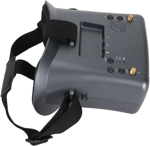 شاشة LCD مقاس 4.3 بوصة، هوائي مزدوج، دقة 800 × 480، نظارات فيديو FPV بعدسة شفافة بنسبة 92% مع وظيفة البحث التلقائي، بطارية مدمجة 3.7 فولت 2000 مللي أمبير في الساعة in Saudi Arabia