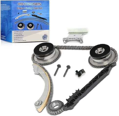 OTO-K Engine Timing Chain Kit w/VVT Sprocket and Tensioner Compatible with Chevy Equinox Impala Malibu,GMC Terrain,Buick Regal LaCrosse Verano,DOHC 4Cyl 2.2L 2.4L,Replace# 9-4201SAVVT1 in Saudi Arabia