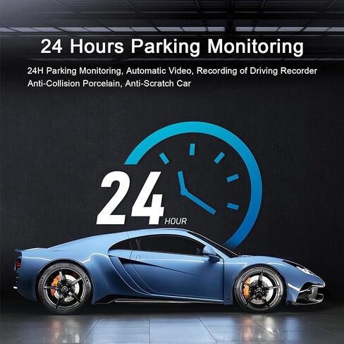 3-inch 1080p High-Definition Dash cam for Cars, 24 Hour Recording, 170° Large Wide-Angle,Super Night Vision, G-Sensor Parking Monitoring Loop Video Motion Detection in Kuwait