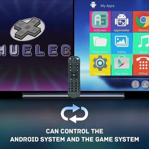 Kinhank 2025 ترقية Super Console X2 pro مع 100000+Games Retro Game Console، وحدة تحكم ألعاب الفيديو مع EmuELEC 4.6/Android 9.0 في 1، 2.4G+5G وBT 5.0،2 لوحة ألعاب بالداخل in Saudi Arabia