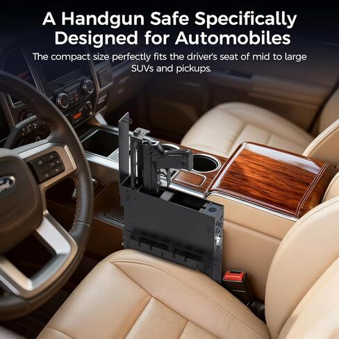 Biometric Gun Safe for Handgun - Upward Eject Pistol Safe with Fingerprint & Keypad, Hidden Safe Fits for Car, Nightstand, Desk, Bed Side - Birthday Gifts for Husband Dad in Saudi Arabia