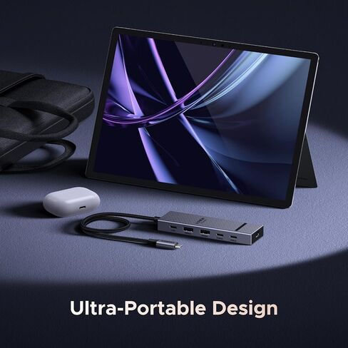 محول فيديو UGREEN Revodok USB-C Hub 4K@60 هرتز 10 جيجابت في الثانية 2×USB-A 3.2 + 2×USB-C 3.2 100W PD، قاعدة سفر من الألومنيوم متوافقة مع الشاشة المحمولة، MacBook Pro/Air، iPad Pro، Steam Deck، Dell XPS in Kuwait