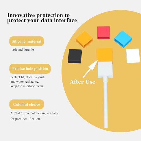 30 قطعة 5 ألوان من سدادات غطاء USB من النوع A المضادة للغبار، سدادة غبار USB ذكر من النوع A مع مجموعة تنظيف المنتجات الرقمية، غطاء حماية من السيليكون الناعم المضاد للغبار لـ USB A (30 قطعة) in Kuwait