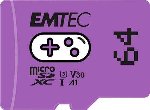 بطاقة ذاكرة Micro SD للألعاب سعة 1 تيرابايت من EMTEC، وبطاقة ذاكرة MicroSDXC لنينتندو سويتش، ووايز، وGoPro، وكاميرا داش، وكاميرا أمان، وتسجيل فيديو 4K، UHS-I A1 U3 V30 C10، حتى 100 ميجابايت/ثانية (1 تيرابايت) in Saudi Arabia