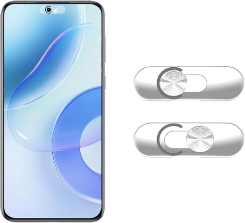 Front Camera Cover Compatible for Smartphones,Smartphones Webcam Cover Protect Privacy and Security,Camera Privacy Covers Not Affect Face ID, 2 Pack-Silver in Saudi Arabia