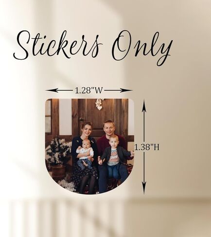 ملصقات مخصصة لمطهر اليد مخصصة مع نص صورة الشعار الخاص بك، مثالية لحفلات استقبال المولود الجديد، مقاس 1.28 بوصة × 1.38 بوصة in Kuwait