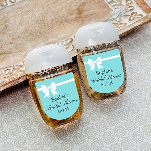 ملصقات مخصصة لمطهر اليد مخصصة مع نص صورة الشعار الخاص بك، مثالية لحفلات استقبال المولود الجديد، مقاس 1.28 بوصة × 1.38 بوصة in Kuwait