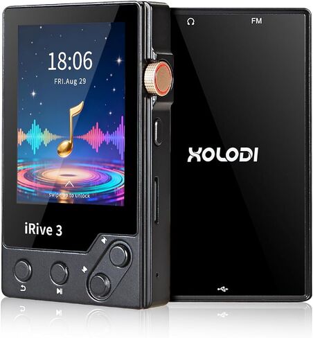 مشغل MP3 iRive3 صوت ستيريو هاي فاي واضح 32 جيجابايت مشغل موسيقى بلوتوث مع مسجل صوت راديو FM قابل للتوسيع حتى 128 جيجابايت in Saudi Arabia
