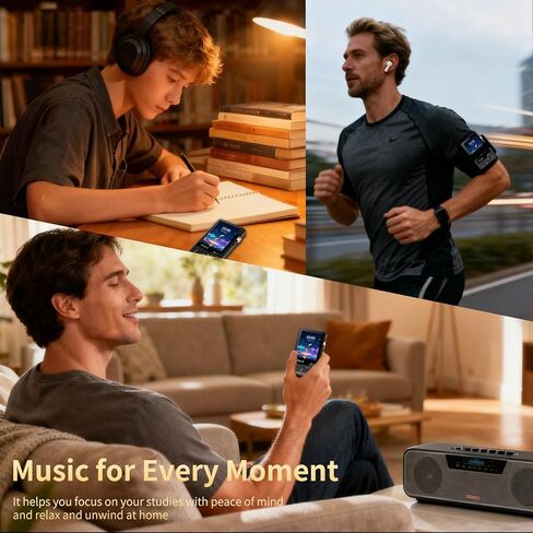 مشغل MP3 iRive3 صوت ستيريو هاي فاي واضح 32 جيجابايت مشغل موسيقى بلوتوث مع مسجل صوت راديو FM قابل للتوسيع حتى 128 جيجابايت in Saudi Arabia