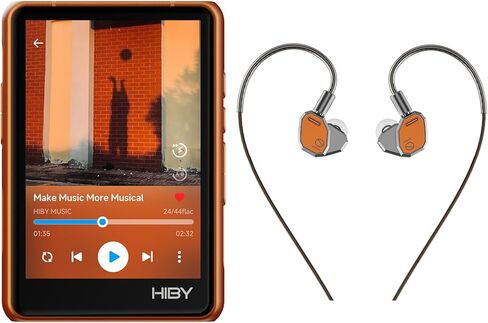 مشغل موسيقى HiBy R3 PROII وHiBy Yacht10 IEM (برتقالي) in Saudi Arabia