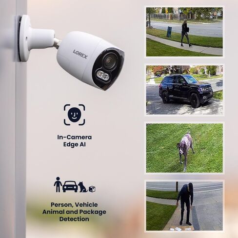 كاميرا Lorex Fusion 4K 8MP 16 (سلكية أو فيوجن Wi-FI) نظام NVR سعة 2 تيرابايت مع 4 كاميرات IP مزدوجة العدسات، إضاءة أمنية، كشف الحركة، رؤية بانورامية، رؤية ليلية ملونة، محادثة ثنائية الاتجاه (6 كاميرات) in Saudi Arabia