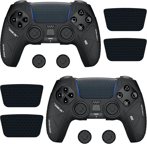 Anti-Slip Silicone Protective Skin for PS5 Controller, Soft Rubber Grip Cover Case for PlayStation 5 DualSense Wireless Controller with 4 Thumb Grip Caps & 4 Touchpad Stickers in Saudi Arabia