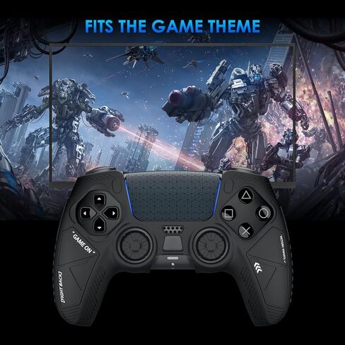 Anti-Slip Silicone Protective Skin for PS5 Controller, Soft Rubber Grip Cover Case for PlayStation 5 DualSense Wireless Controller with 4 Thumb Grip Caps & 4 Touchpad Stickers in Saudi Arabia