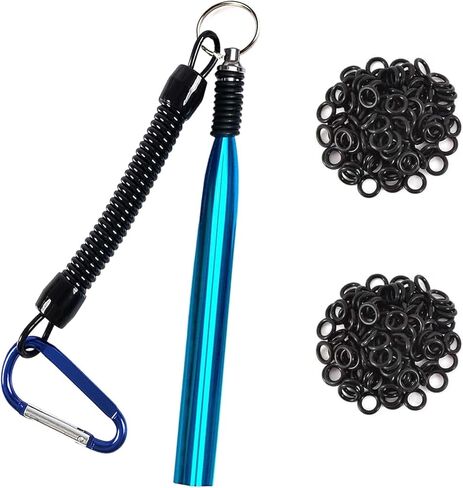 مجموعة أدوات Wacky Rig - أداة دودة أحمق من الألومنيوم + 210 حلقة دائرية، من أجل طُعم صيد السمك من 4 إلى 7 بوصات، نظام حلقة O Wacky Rig سريع التلاعب لصيد الأسماك من البلاستيك الناعم in Kuwait