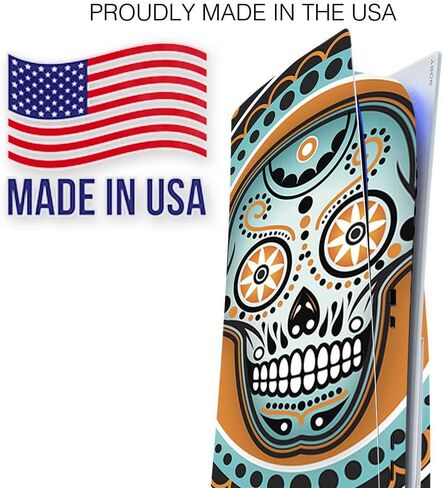 ITS A Skin Skins Compatible with Sony Playstation 5 Console Disc Edition - Protective Decal Overlay Stickers wrap Cover - Sugar Skull Day of The Dead in Saudi Arabia