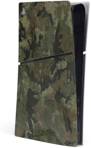 Skinit Decal Gaming Skin Compatible with PS5 Slim Digital Edition Console - Shark Teeth Grey Street Camo Design in Kuwait