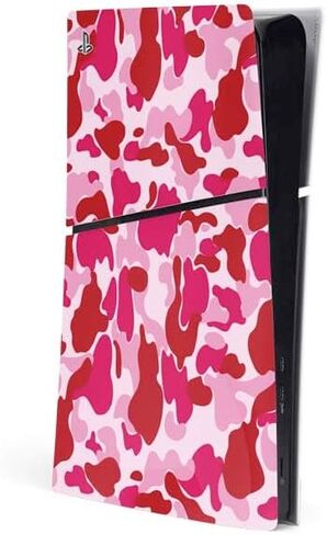 Skinit Decal Gaming Skin Compatible with PS5 Slim Digital Edition Console - Shark Teeth Grey Street Camo Design in Kuwait