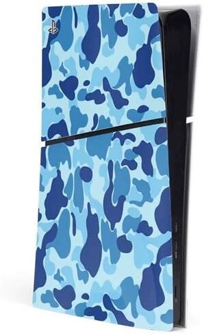 Skinit Decal Gaming Skin Compatible with PS5 Slim Digital Edition Console - Shark Teeth Grey Street Camo Design in Kuwait