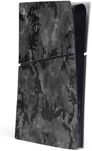 Skinit Decal Gaming Skin Compatible with PS5 Slim Digital Edition Console - Shark Teeth Grey Street Camo Design in Kuwait
