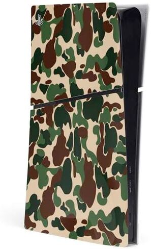 Skinit Decal Gaming Skin Compatible with PS5 Slim Digital Edition Console - Shark Teeth Grey Street Camo Design in Kuwait