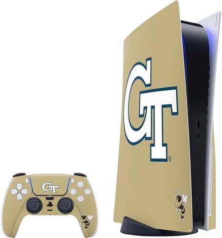 غلاف Skinit المخصص للألعاب المتوافق مع حزمة PS5 - مرخص رسميًا من معهد جورجيا للتكنولوجيا GT مع تصميم التميمة in Saudi Arabia