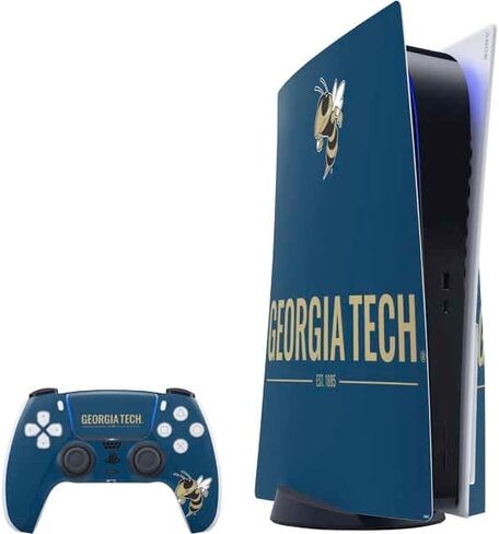 غلاف Skinit المخصص للألعاب المتوافق مع حزمة PS5 - مرخص رسميًا من معهد جورجيا للتكنولوجيا GT مع تصميم التميمة in Saudi Arabia