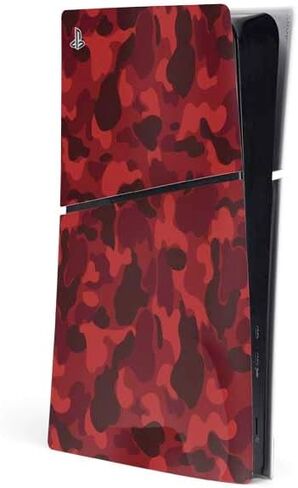 Skinit Decal Gaming Skin Compatible with PS5 Slim Digital Edition Console - Shark Teeth Grey Street Camo Design in Kuwait