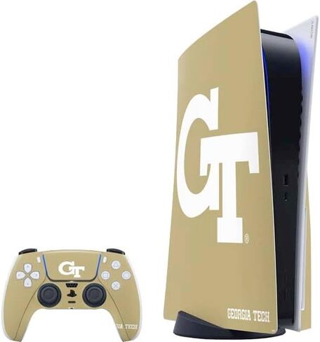 غلاف Skinit المخصص للألعاب المتوافق مع حزمة PS5 - مرخص رسميًا من معهد جورجيا للتكنولوجيا GT مع تصميم التميمة in Saudi Arabia