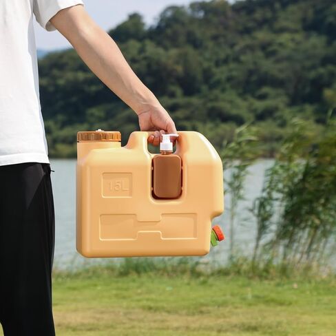 حاوية مياه سعة 4 جالون مع حنفية، إبريق ماء محمول مع زجاجة مطهر لليدين، دلو تخييم مانع للتسرب، خزان مياه في حالات الطوارئ خالٍ من مادة BPA للتخييم، والمشي لمسافات طويلة في الهواء الطلق، والنزهة in Kuwait