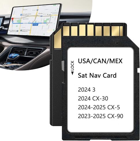 2025 Navigation SD Card Compatible with 2024 CX-30, 2024-2025 CX-5, 2023-2025 CX-90, 2025 Latest Navigation SD Card for USA/Mexico/Canada Maps in Saudi Arabia