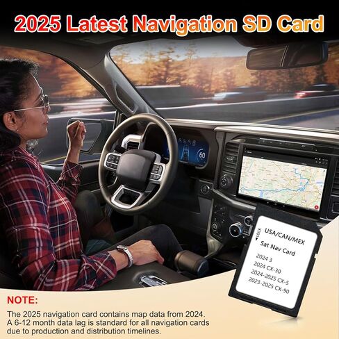2025 Navigation SD Card Compatible with 2024 CX-30, 2024-2025 CX-5, 2023-2025 CX-90, 2025 Latest Navigation SD Card for USA/Mexico/Canada Maps in Saudi Arabia