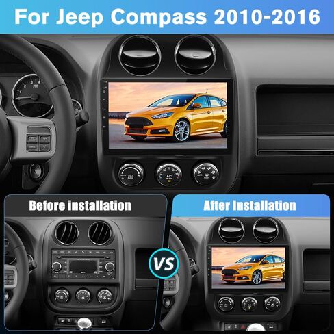 AWESAFE [4Core+64GB] Android 13 Car Stereo for Jeep Patriot Compass 2010 2011 2012 2013 2014 2015 2016, 10" Touch Screen Radio for Jeep Compass with CarPlay Android Auto GPS WiFi Backup Camera in Saudi Arabia